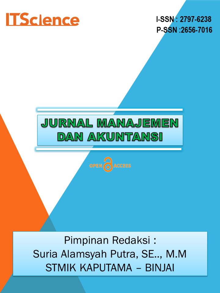 					View Vol. 6 No. 2 (2024): Jurnal Manajemen dan Akuntansi Medan
				